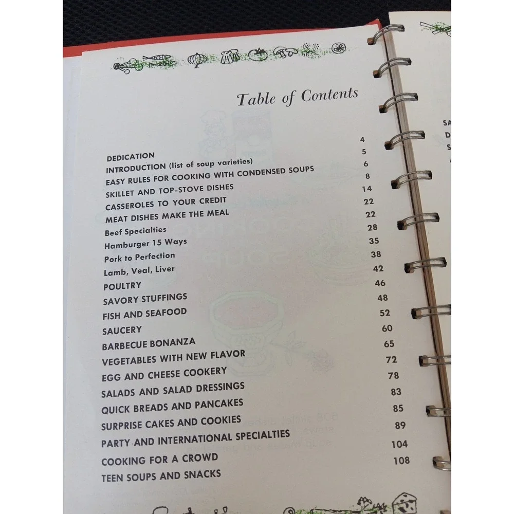 Cooking with Soup – A Campbell Cookbook 1969 Vintage Revised Edition Spiral-B...